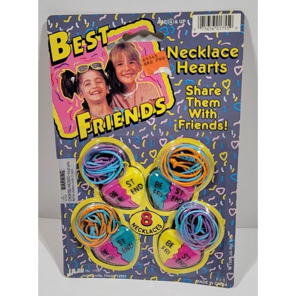 Vintage JA-RU Necklace Hearts Best Friends Jewelry 1995 # 1755 - Picture 5 of 14